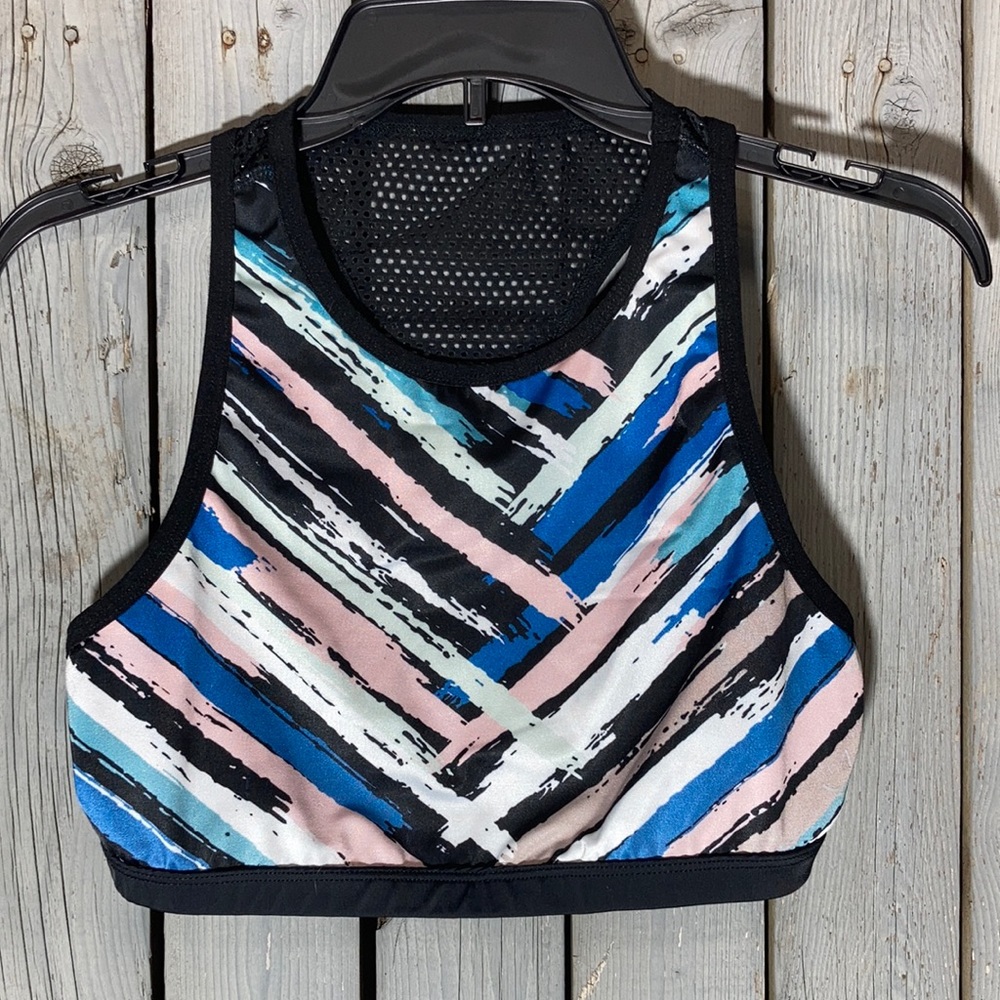 Beyond Yoga Multicolor Striped Sports Bra